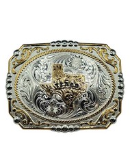 Montana Silversmiths State Of Texas Cowboy Cameo - Acc Buckle - 25815-610Tx