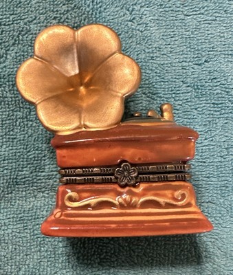 Vtg Trinket Box Edison Model A Fireside