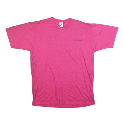JERZEES Hommes Rose XL T-Shirt Col Rond Manches Courtes Family Réunion - Photo 1/4