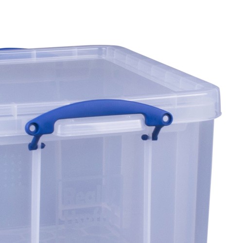 Really Useful Box 32 Liter Storage Container w/Snap Lock Handles, Clear (3 Pack) - Picture 6 of 8