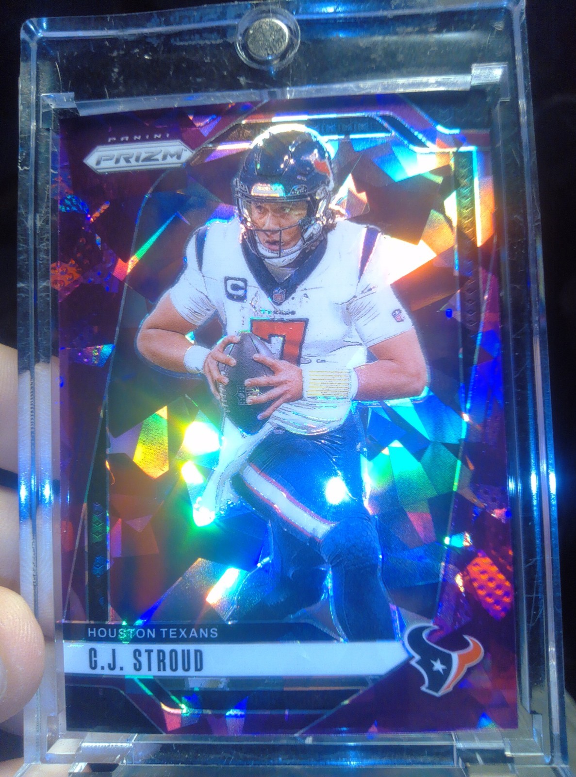 2024 PRIZM PURPLE CRACKED ICE C.J. STROUD /225 HOUSTON TEXANS #111 RARE