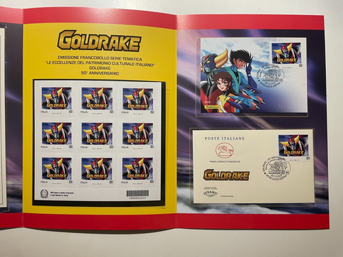 2025 Folder Filatelico Goldrake UFO Robot Tessera Filatelica Foglietto FDC etc. - Photo 3/4