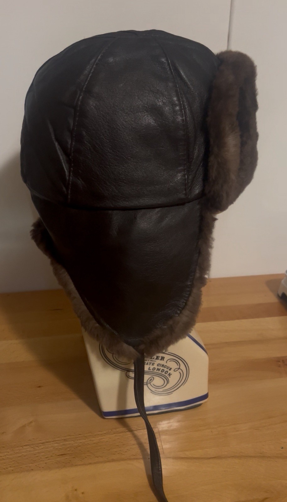 Leather Trapper Hat - Sheared Beaver - image 6