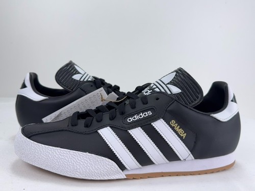 Adidas Originals Samba Leather Trainers, Mens Trainers UK Size 9.5, Black, New