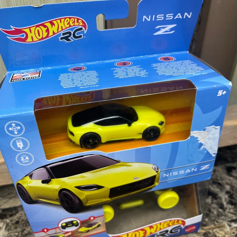 Hot Wheels RC Nissan Z Yellow Remote Control Car 1:64 Scale Mattel NEW - Image 2 of 4