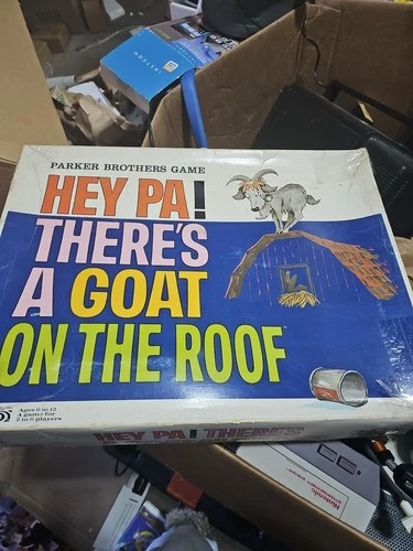 VTG 1966 Hey Pa! Theres A Goat On The Roof Board Game Parker Brothers
