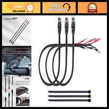 16.5" Radar Detector Hardwire Power Cord Set of 3 - Inline Fuse, Mirror Wire Plu