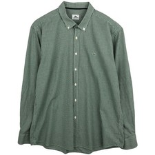 Used Lacoste check pattern gingham check long-sleeved button-down check shir...