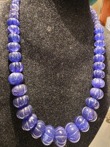 Heavy Blue Gemstones Sapphire? Necklace In Used Condition - Picture 5 of 23