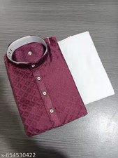 Jacquard Kurta Set/ Men s Traditional Jacquard Kurta Pajama Full Sleeve Kurta