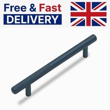 Two-Tone T-Bar Wardrobe Handles for Cabinets & Drawers Silver Finish