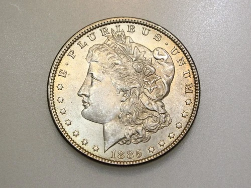 1885-P $1 MORGAN SILVER ONE DOLLAR GEM BU