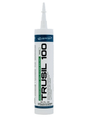 EVERKEM TS100-STW TruSil 100 Silicone Sealant White 2.8 oz Squeeze Tube