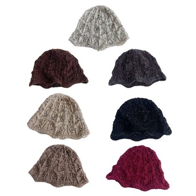 Crocheted Foldable Knit Hat Wide Brimmed Lightweight Crochet Outdoor Hat