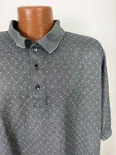Vintage Geometric Polo Shirt Men XXL Black Ja...