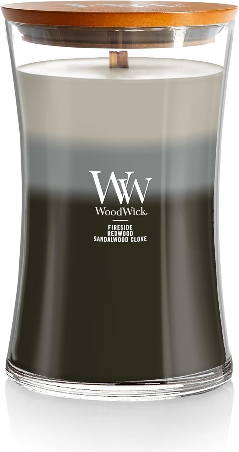 Woodwick Large Trilogy Hourglass Scented Candle with Crackle Wick 610g