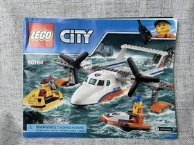 LEGO 60164 CITY: Sea Rescue Plane - 100% Complete w/ Manual - Ships Fast!