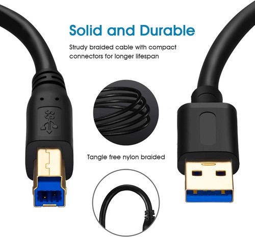 Kabel USB 3.0 wtyczka A do B 20 stóp, Superspeed A-B / A 20 stóp / 6M - Zdjęcie 4 z 7
