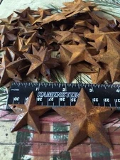 10 TOTAL Rusty Barn Stars Star (5) 1.5" & (5) 2.25" Country Rust Rustic