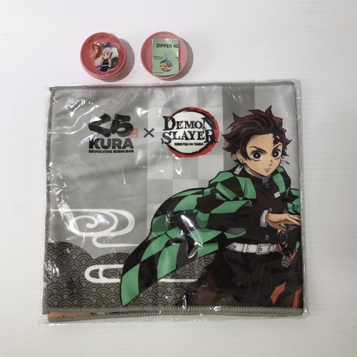 Demon Slayer x Kura Sushi Towel Limited Edition Promo Brand with 1 Gashapon NEW
