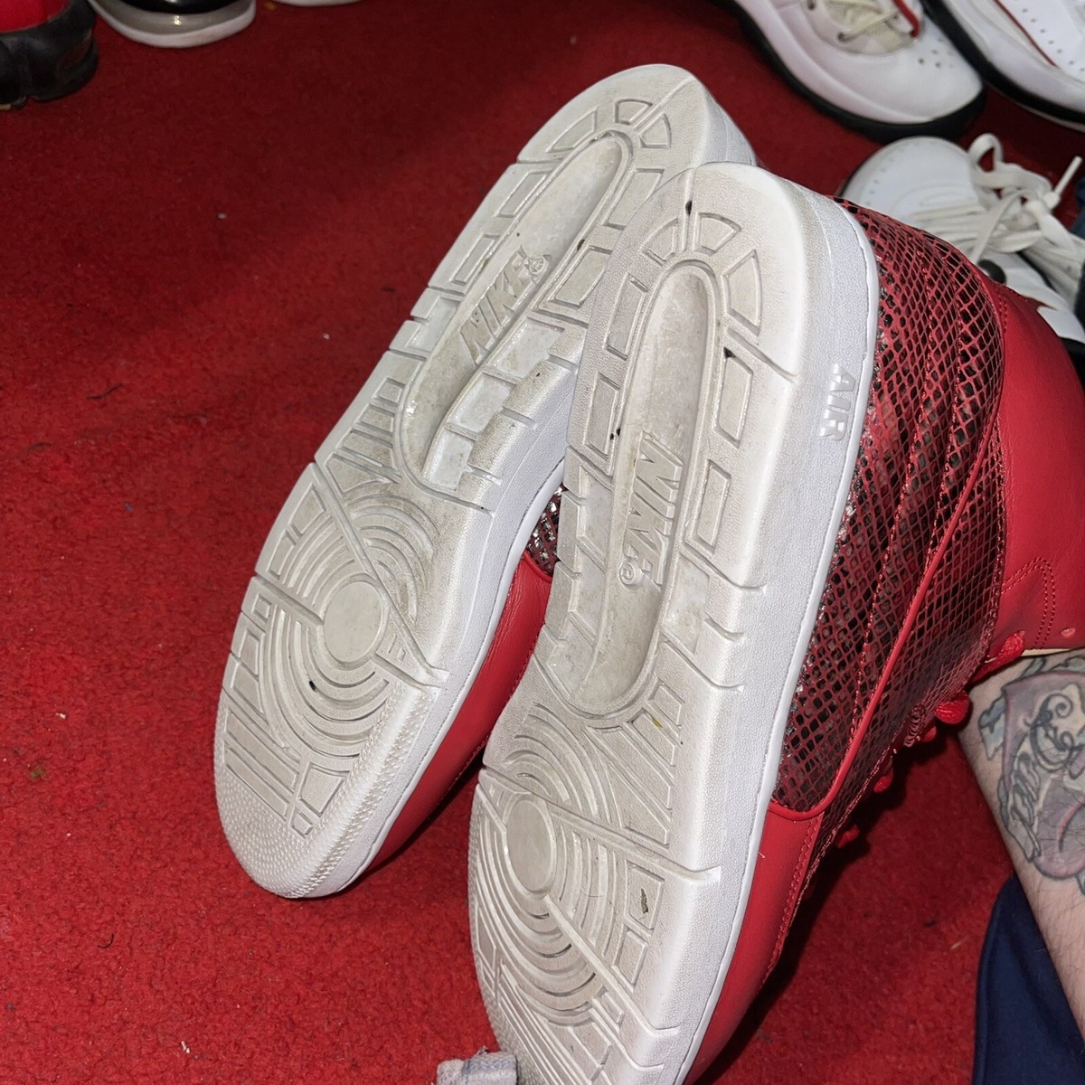 Nike Air Python Lux (632631-601) Red Snakeskin Retro ) Size Nike Air Python Lux (632631-601) Red Snakeskin Retro ) Size