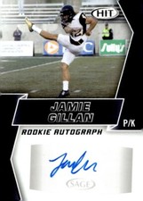 2019 Sage Hit Premier Draft Rookie Auto Black Jamie Gillan #A101 Auto RC
