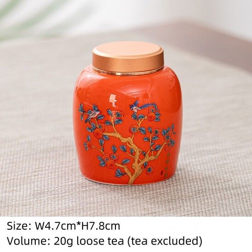 Canister With Lid Sealed Jar For Loose Tea Small Size Porcelain Floral Print New - Picture 28 of 38