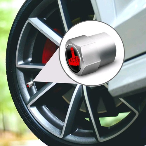 4pcs Funny Middle Finger Car Wheel Tire Air Valve Stem Caps Dust Cover Universal - Picture 13 of 20