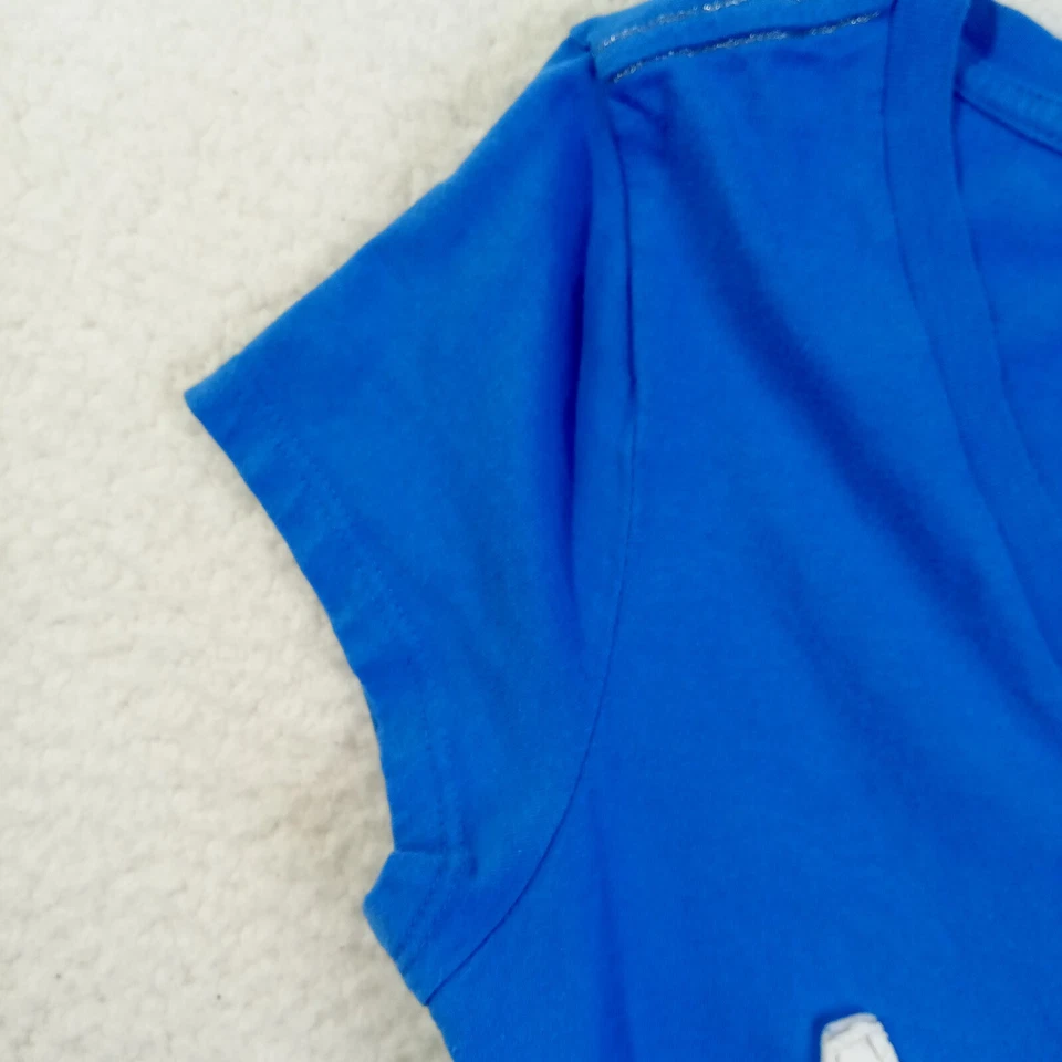 Aeropostale T 恤成人大号短袖蓝色带标志贴花 — 第 4/4 张图片