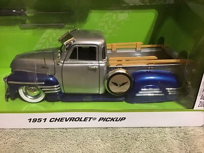2022 Jada Just Trucks 1951 CHEVROLET 3100 Blue Silver Custom