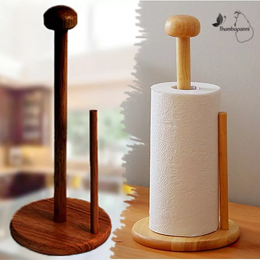 Household WOOD KITCHEN TISSUE toilet BATHROOM paper towel HOLDER stand roll  tool