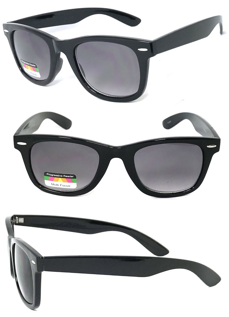 Occhiali Lettura Sole Retrò Occhiali Da Sole Progressivi Retrò Montatura Quadrata - 3 In 1 Per Lettura Specchio Led - Foto 5