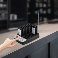 Restaurant Wireless Paging Queuing Calling System,10 Call Coaster Pagers Guest