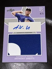 ANTHONY URSITTI  2020 Leaf Perfect Game JERSEY PATCH AUTOGRAPH #4/5 FLORIDA