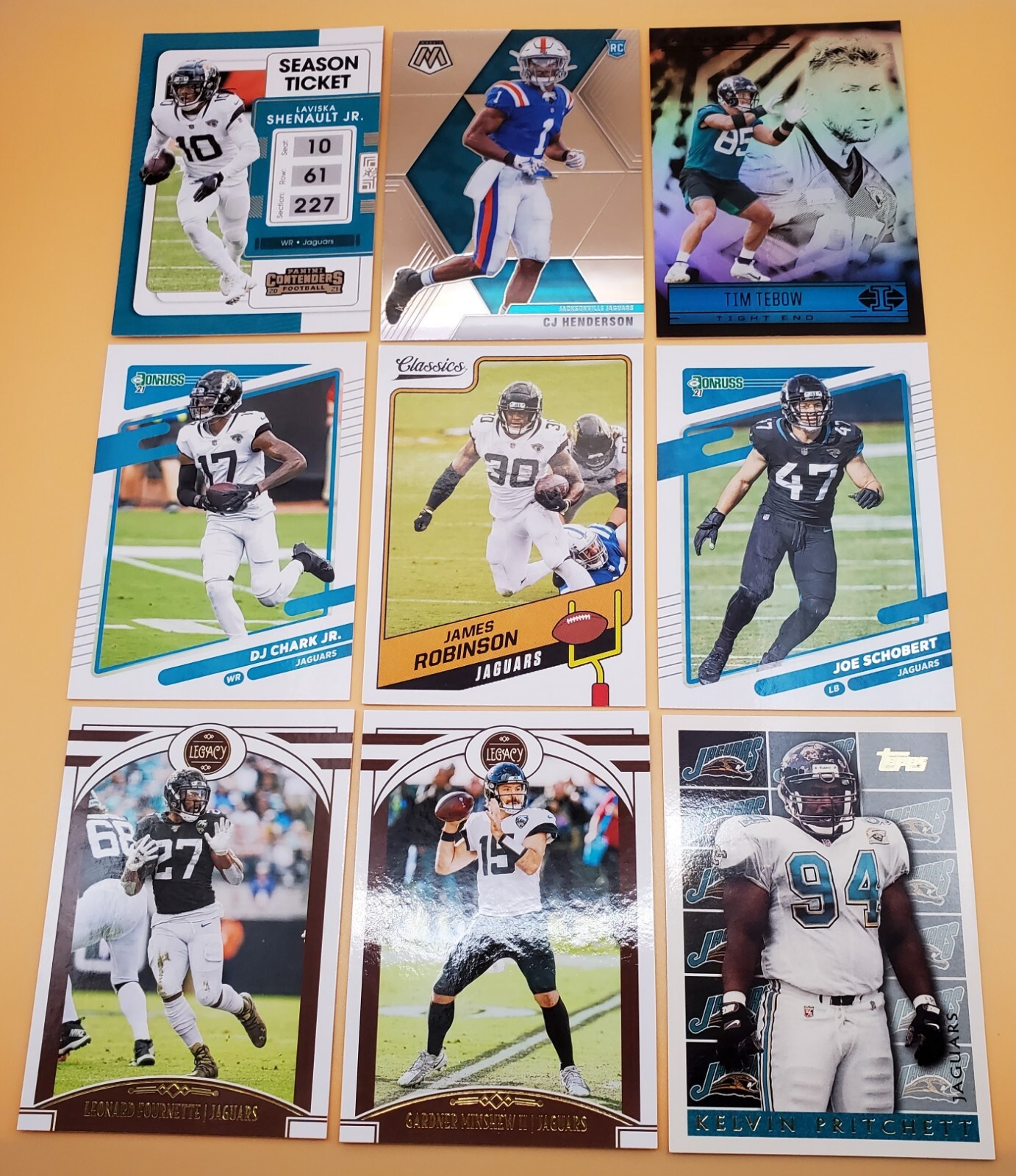 NFL Jacksonville Jaguars Stars & Legends Football Card Lot ft. Tim Tebow,  etc. | eBay