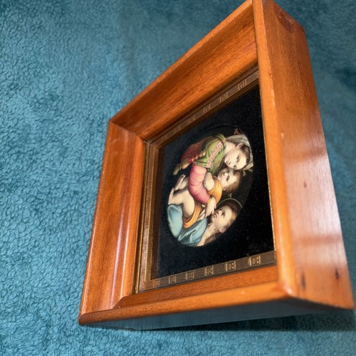 Vintage Virgin Mary Baby Jesus Madonna Della Sedia Raphael Framed Shadowbox #H - Picture 19 of 24