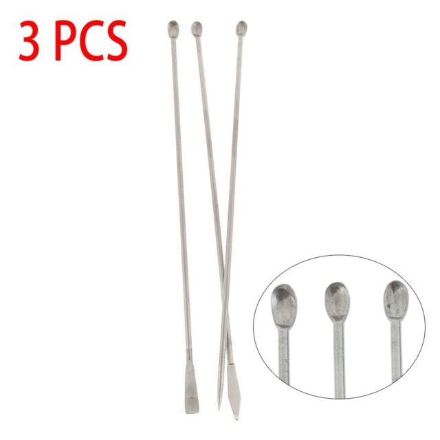 Useful Spoons For Lab Powder Measuring Silver 3 PCS Accessories Kitchen