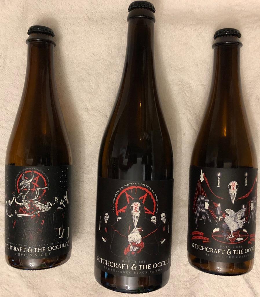 3 Witchcraft & The Occult Saison Empty Beer Bottles Batch 666 series ...