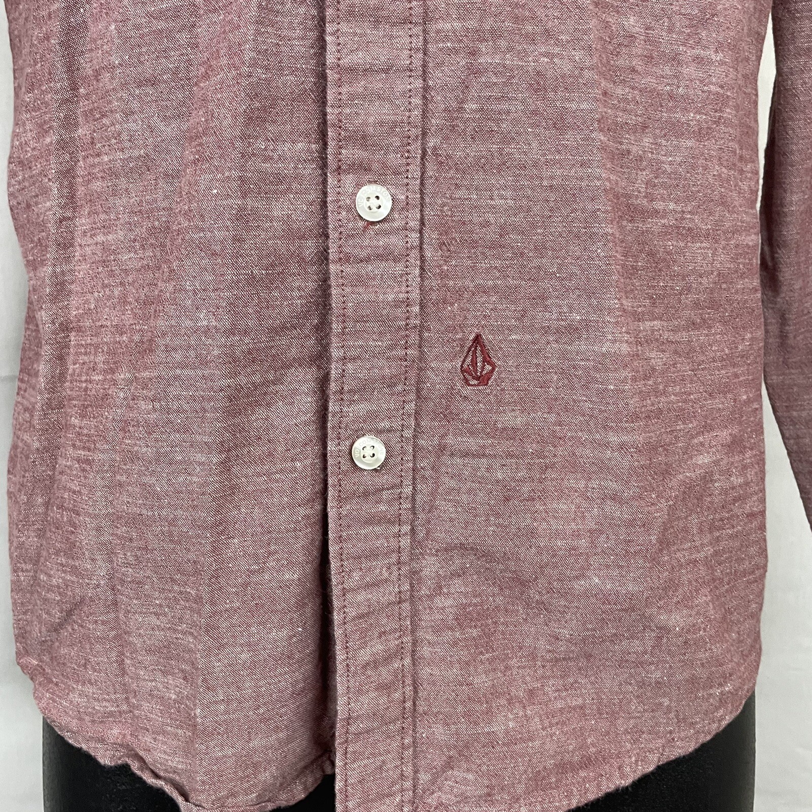 Volcom Long Sleeve Button Down Collared Shirt Siz… - image 4