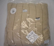 Carol & Frank Jute Throw Pillow Home Accent Square 18" x 18" Brown Striped