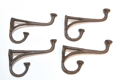 4 MATCHING WALL MOUNT HAT OR COAT HOOKS