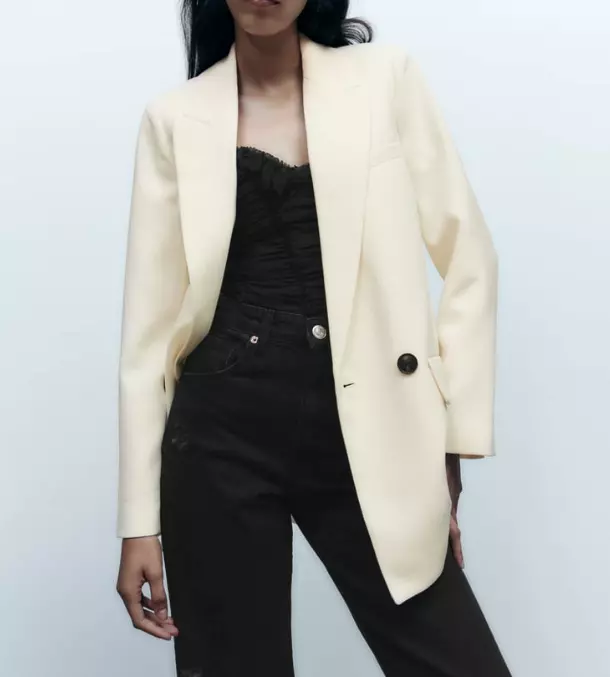 Long oversized blazer top