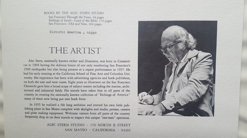 Alec Stern Radierung mit Versandtasche - GHIRARDELLI QUADRATISCH - NEU/VERSIEGELT - Vintage - Bild 8 von 8