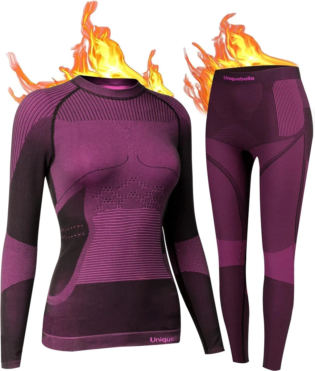 UNIQUEBELLA Womens Thermal Underwear, Thermal Base Layers Women - Ski Wear  Ladie