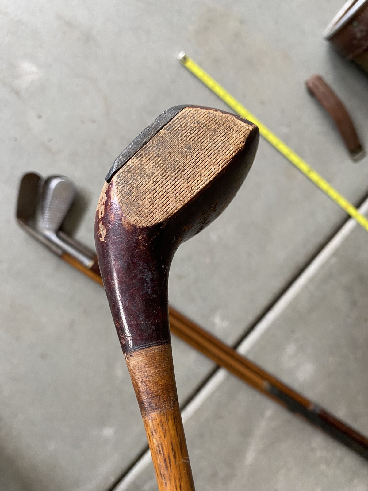 Antique Hickory Wood Shaft Golf Clubs Vintage Golf Bag Taplow Murdock