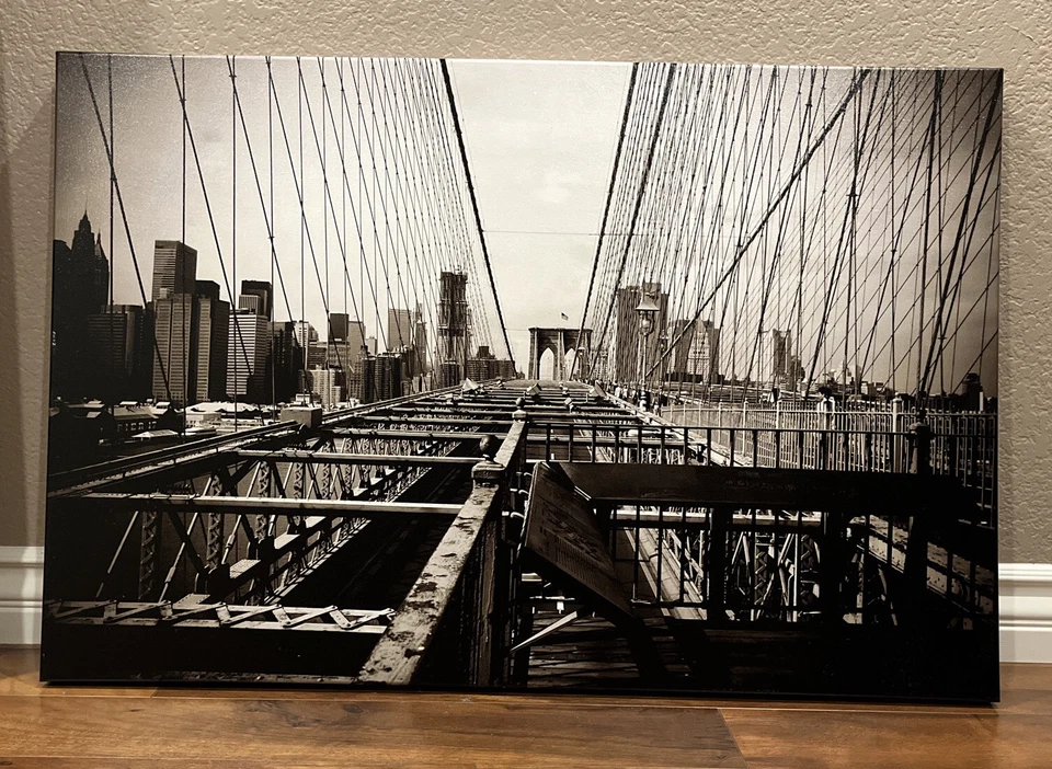 Brooklyn Bridge canvas wall art 36"X24" - Image 2 of 4
