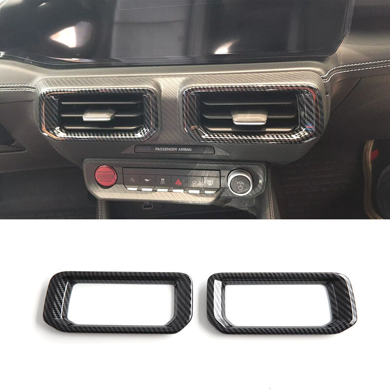 Carbon Fiber Center Air Outlet Vent Cover Trim For Ford Mustang 2024 2025 2026