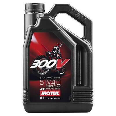  Motul 300V 4T Full Synthetic Motorcycle Oil 5W-40 4 Liter (1.05 Gallon)