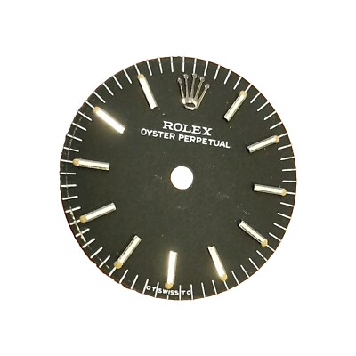 ROLEX ZIFFERBLATT OYSTER PERPETUAL 18 mm, Schwarz