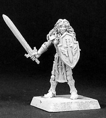1x BLADESISTER Shield Up - WARLORD REAPER Miniatur RPG JDR AD&D Female 14348